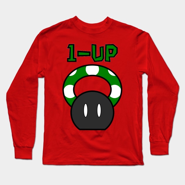 1-Up Mushroom Kettle Bell Long Sleeve T-Shirt by IORS